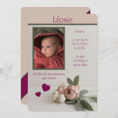 Mädchen Einladung (Vorne/Hinten)