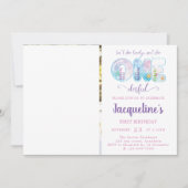 Mädchen Einladung zum 1. Geburtstag Foto (Vorderseite)