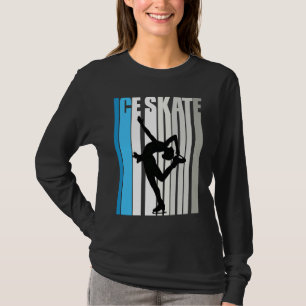 Mädchen Eislaufen Farben Eislaufen Retro Trainer C T-Shirt