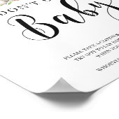 Mädchen Elefant Say Baby Sign Game Baby Shower Poster (Ecke)