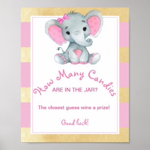 Mädchen Elefant Wie viele Kanadier im Jar-Duschspi Poster