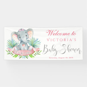 Mädchen-Elefanten-Baby-Party-Banner Banner