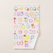 Mädchen Elegant Myanmar Birmese Alphabet Floral Na Badhandtuch Set (Handtuch)