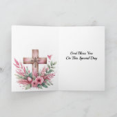 Mädchen Elegante Bestätigungskarte Entenstochter Feiertagskarte (Innenseite)