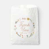 Mädchen Elegantes Rosa Boho Wildblumen Mädchen Geb Geschenktütchen (Vorderseite)