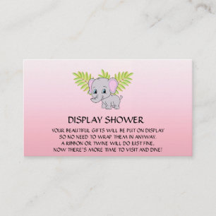 Mädchen Elephant Babydusche Dusche Rosa Begleitkarte