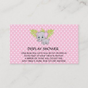 Mädchen Elephant Babydusche Dusche Rosa Begleitkarte