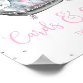 Mädchen Elephant Babydusche Tafelschilder Poster (Ecke)