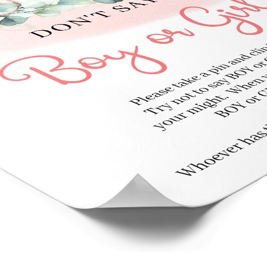 Mädchen Elephant eucalyptus Sage nicht Junge oder Poster (Ecke)