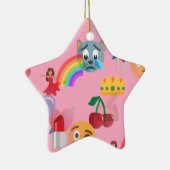 Mädchen Emoji Keramikornament (Rechts)