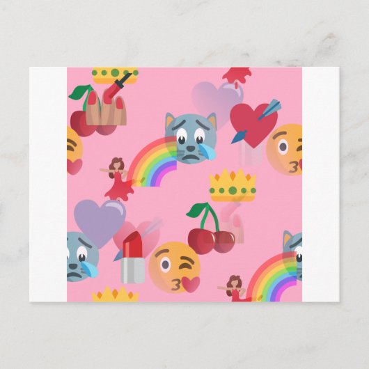 Mädchen Emoji Postkarte (Vorderseite)