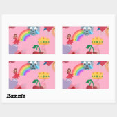 Mädchen Emoji Rechteckiger Aufkleber (Blatt)