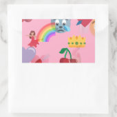 Mädchen Emoji Rechteckiger Aufkleber (Tasche)