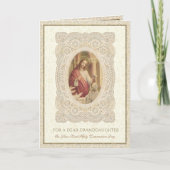 Mädchen Erste heilige Kommune Jesus Gebet Karte (Vorderseite)