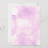 Mädchen Erste heilige Kommunion Soft Pink Wasserfa Einladung (Rückseite)