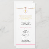 Mädchen-erste Kommunion Einladung (Vorne/Hinten)