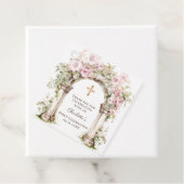 Mädchen Erste Kommunion Rosa Blumenbogen Kreuz Geschenkanhänger (Beispiel)
