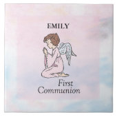 Mädchen, Erster Kommunion Angel Fliese (Vorderseite)