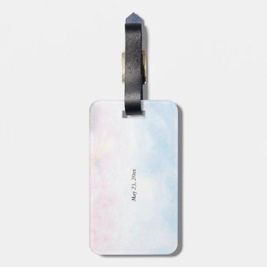 Mädchen, Erster Kommunion Angel Gepäckanhänger (Rückseite vertikal)