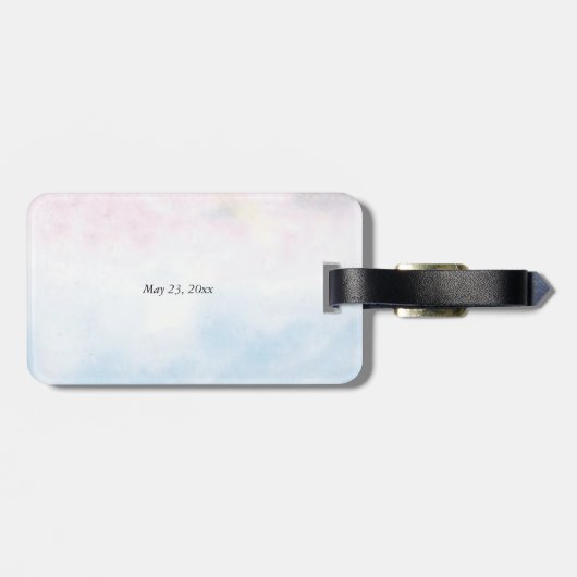 Mädchen, Erster Kommunion Angel Gepäckanhänger (Rückseite horizontal)