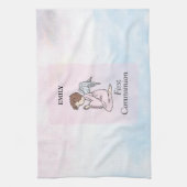 Mädchen, Erster Kommunion Angel Geschirrtuch (Vertikal)