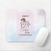 Mädchen, Erster Kommunion Angel Mousepad (Mit Mouse)