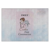 Mädchen, Erster Kommunion Angel Schneidebrett (Vorderseite)