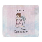 Mädchen, Erster Kommunion Angel Schneidebrett (Vorderseite)