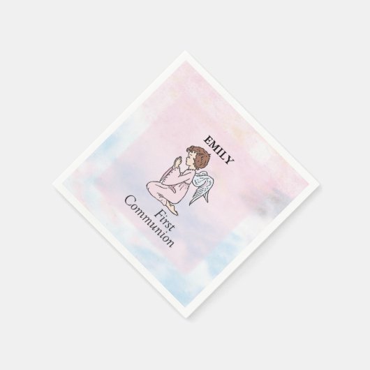Mädchen, Erster Kommunion Angel Serviette (Ecke)