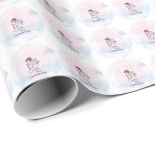 Mädchen, Erstkommunion Engel Geschenkpapier