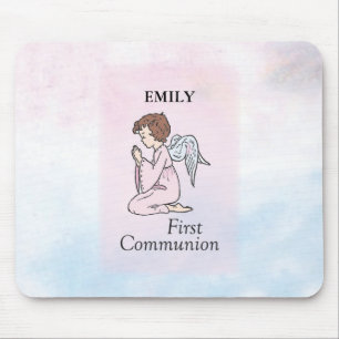 Mädchen, Erstkommunion Engel Mousepad