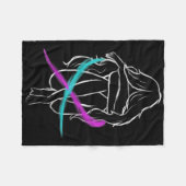 Mädchen erweckt Selbstmordprävention Awaren Fleecedecke (Vorderseite (Horizontal))