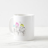 MÄDCHEN ESSEN SPAGHETTI KAFFEETASSE (Vorderseite Links)