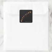 MÄDCHEN ESSEN SPAGHETTI QUADRATISCHER AUFKLEBER (Tasche)