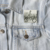 Mädchen fährt Fahrrad Button (Beispiel)