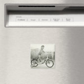 Mädchen fährt Fahrrad Magnet (In Situ (Geschirrspüler))