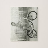 Mädchen fährt Fahrrad Puzzle (Vertikal)