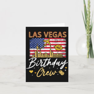 Mädchen Familie Las Vegas Geburtstags-Crew-Squad B Karte