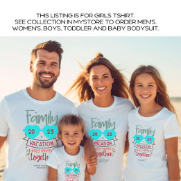 Mädchen Familienurlaub Beach Sommer Custom T-Shirt