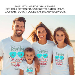 Mädchen Familienurlaub Beach Sommer Custom T-Shirt