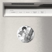 Mädchen fanden ein Vogelnest Magnet (In Situ (Geschirrspüler))