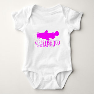 MÄDCHEN FANGEN ZU KATFISCH BABY STRAMPLER