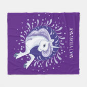 Mädchen fantasy unicorn geben den Namen Fleece Bla (Vorderseite (Horizontal))