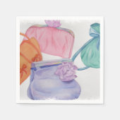 MÄDCHEN FARBBIGE PURS PAPIER NAPKIN SERVIETTE (Vorderseite)