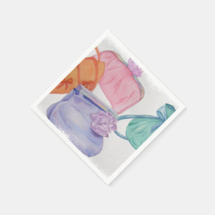 MÄDCHEN FARBBIGE PURS PAPIER NAPKIN SERVIETTE