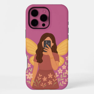 Mädchen-Fee Selfie Ästhetik Aufkleber iPhone 16 Pro Max Hülle