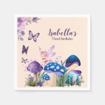 Mädchen Feen Lila Pilz Schmetterling Geburtstag