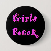 Mädchen-Felsen Button (Vorderseite)