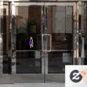 Mädchen Fensteraufkleber (Büro Tür)