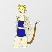 Mädchen Fensteraufkleber (Blatt)